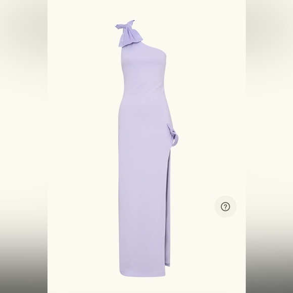 Meshki Lilac Asymmetrical One Shoulder Gown - Picture 6 of 7